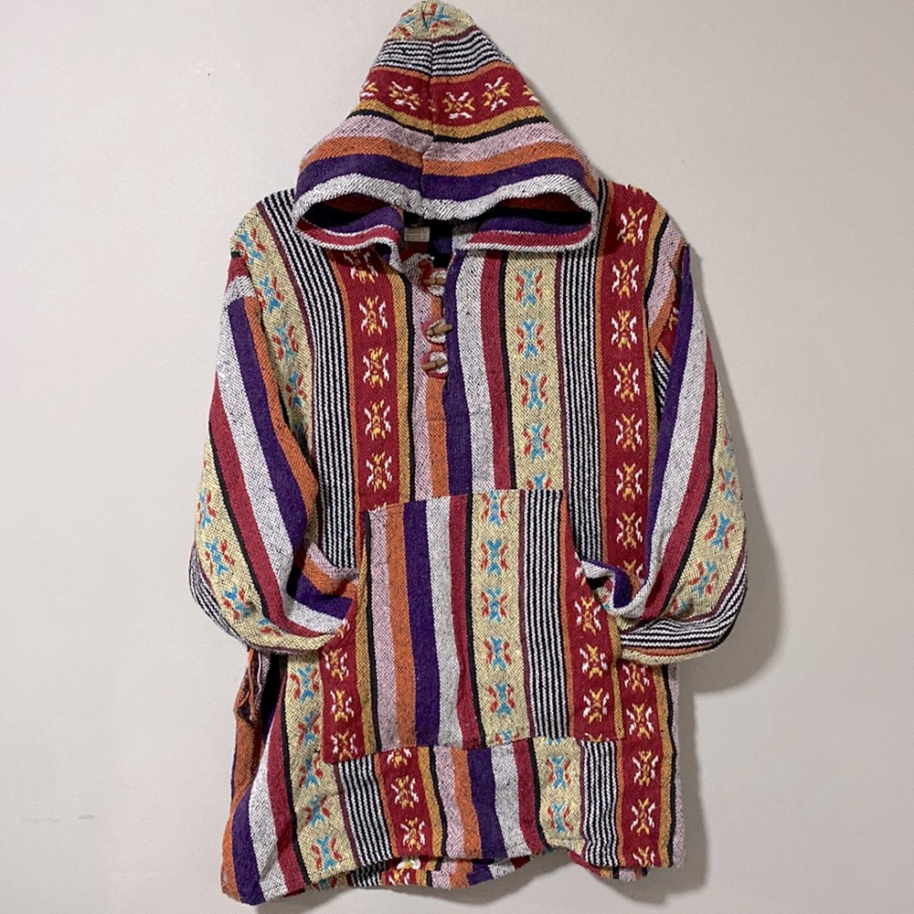 One Size 🌈RARE hoodie/woven shirt for women and men/ unisex, handmade in Israel